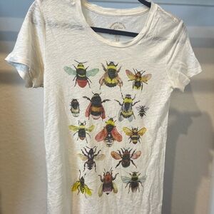 J.Crew The Xerces Society Women’s Save the Bees Graphic Linen Shirt Size XS